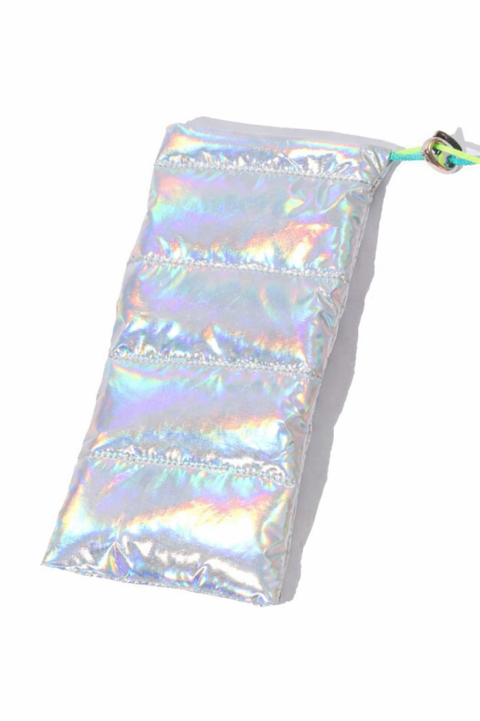 Silver Puffer Sunglasses Case