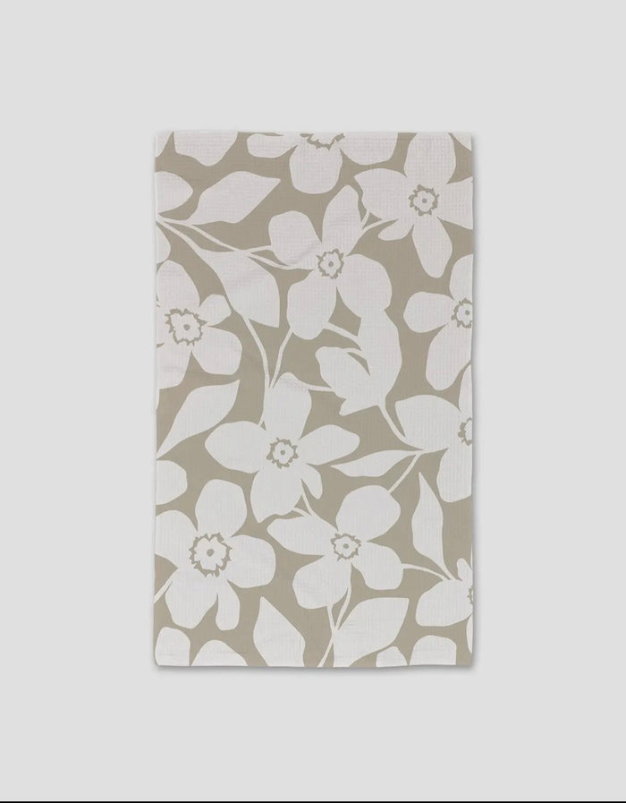 Big Tan Flower Geometry Towel