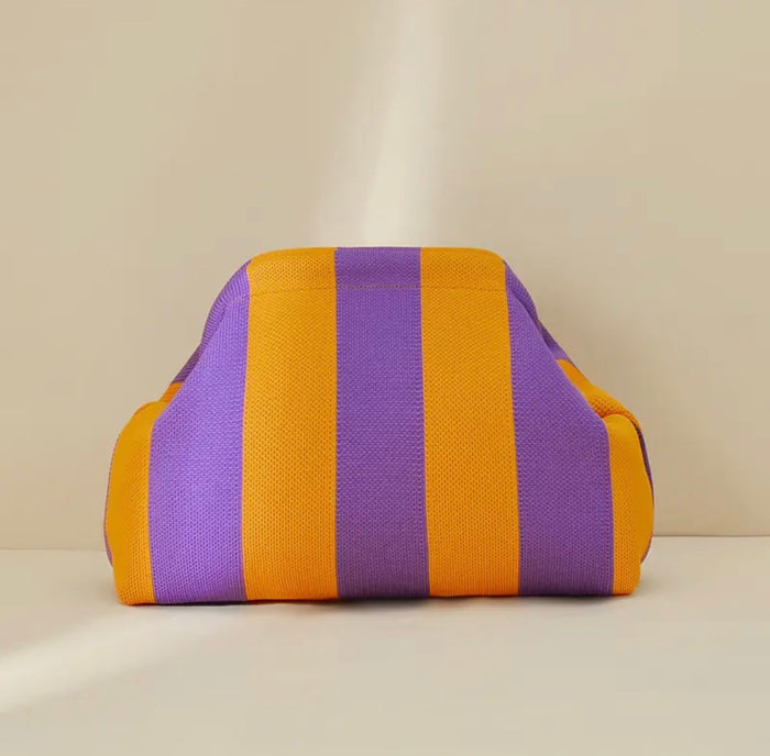 Purple and Yellow Clutch Bag