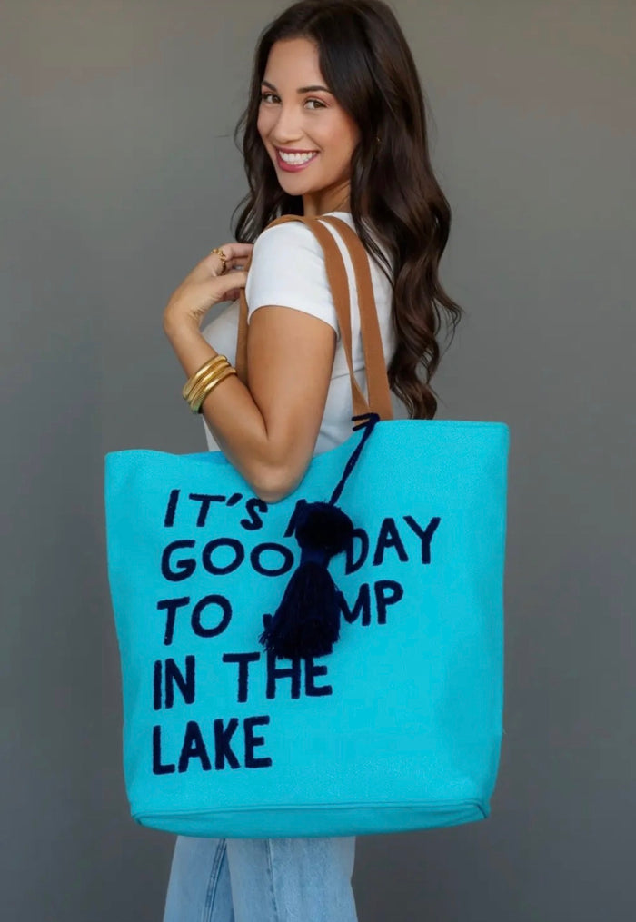 Jump in the Lake Tote Bag