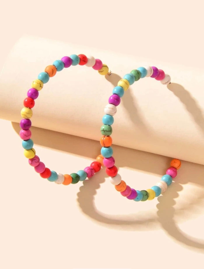 Colorful beaded earrings