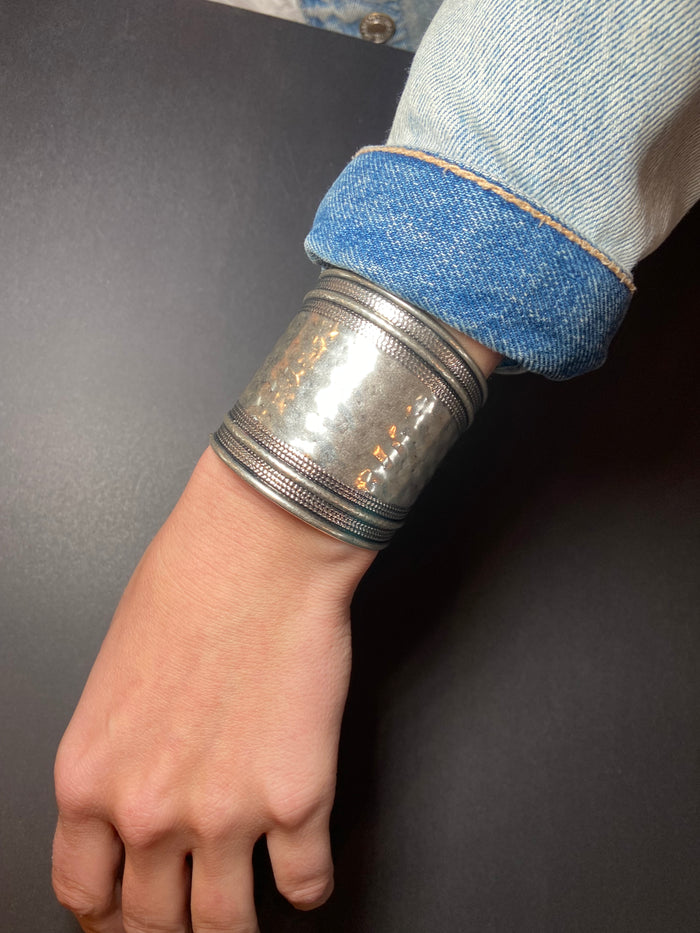 Silver cuff bracelet