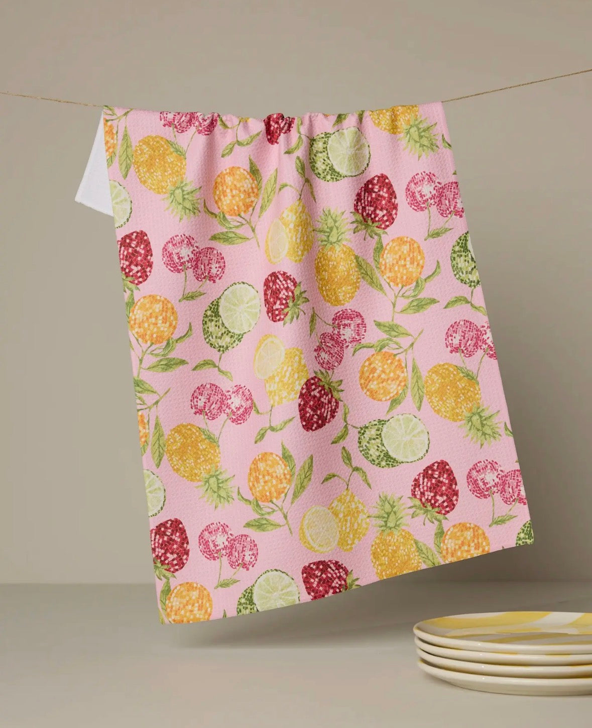 'Disco Fruits' Geometry Towel