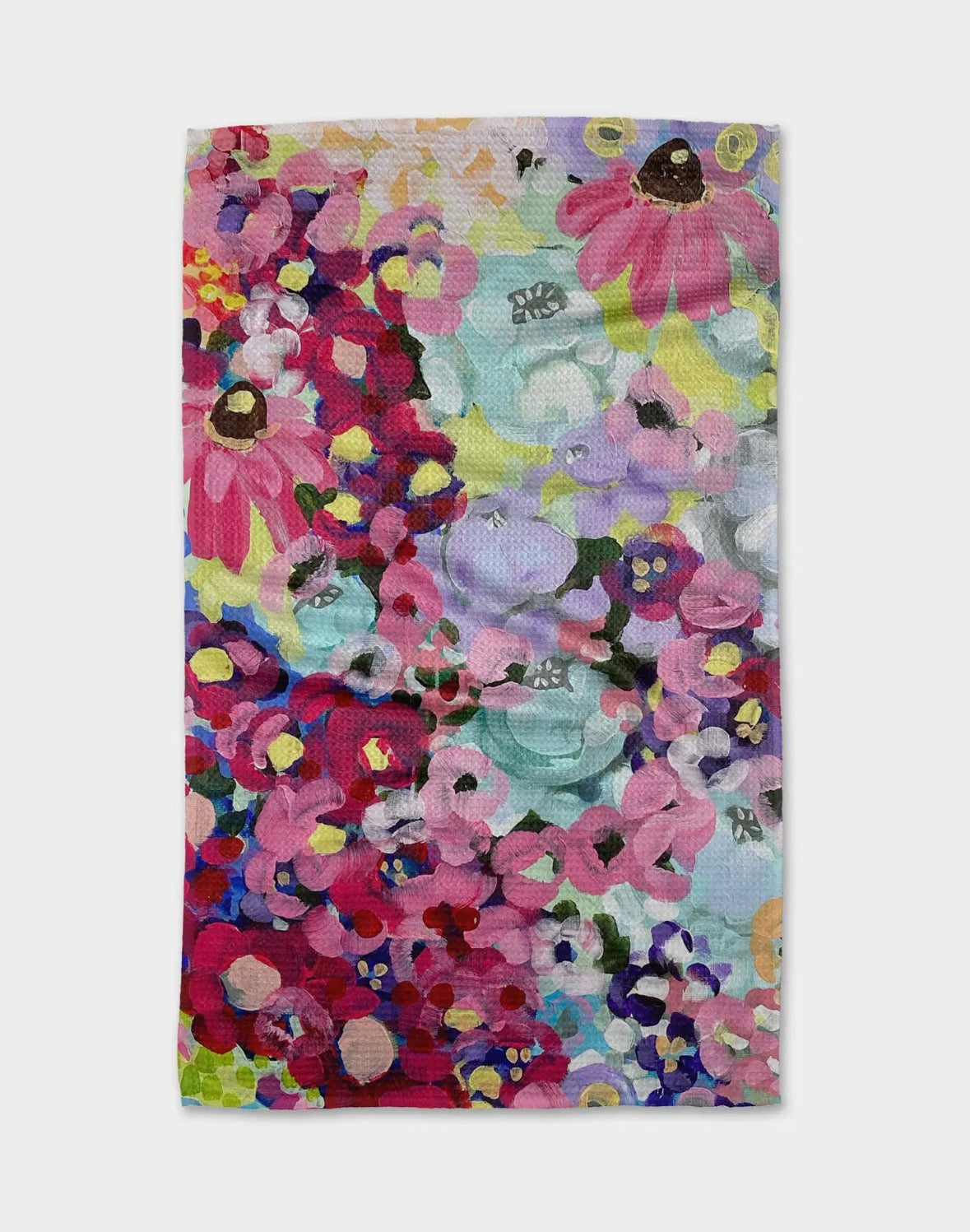 'Pink Fields of Joy' Geometry Tea Towel