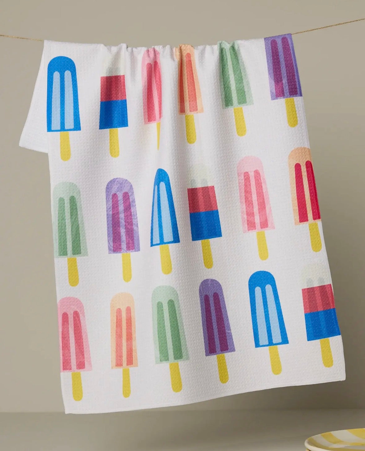 'Poppy Popsicles' Geometry Tea Towel
