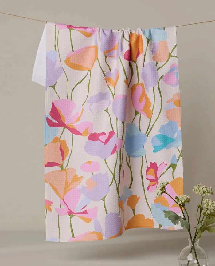 'Sunlit Garden' Geometry Tea Towel