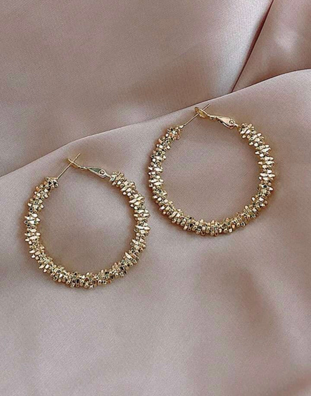 Gold Beaded Earrings