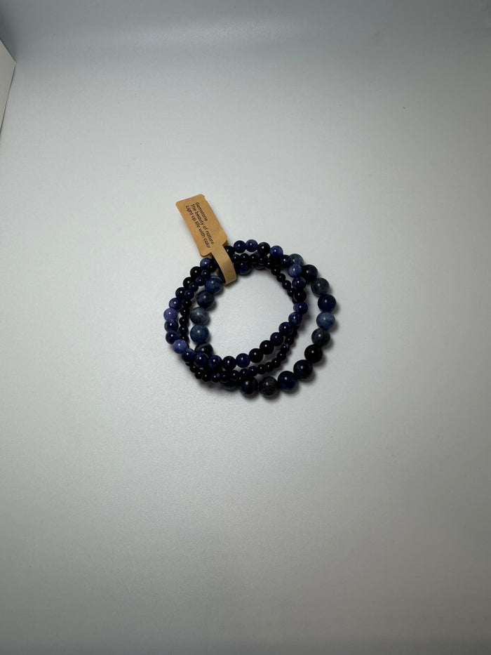 Navy beaded bracelets