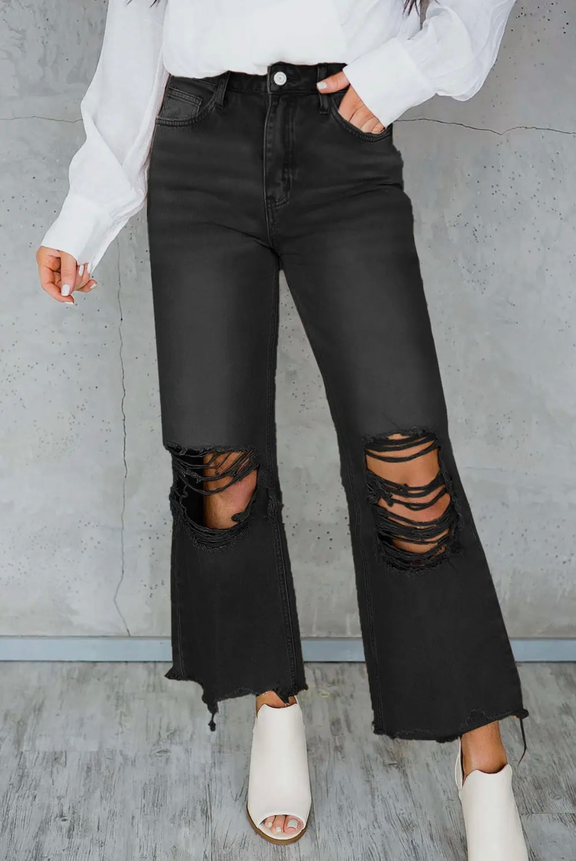 Black Flare Jeans