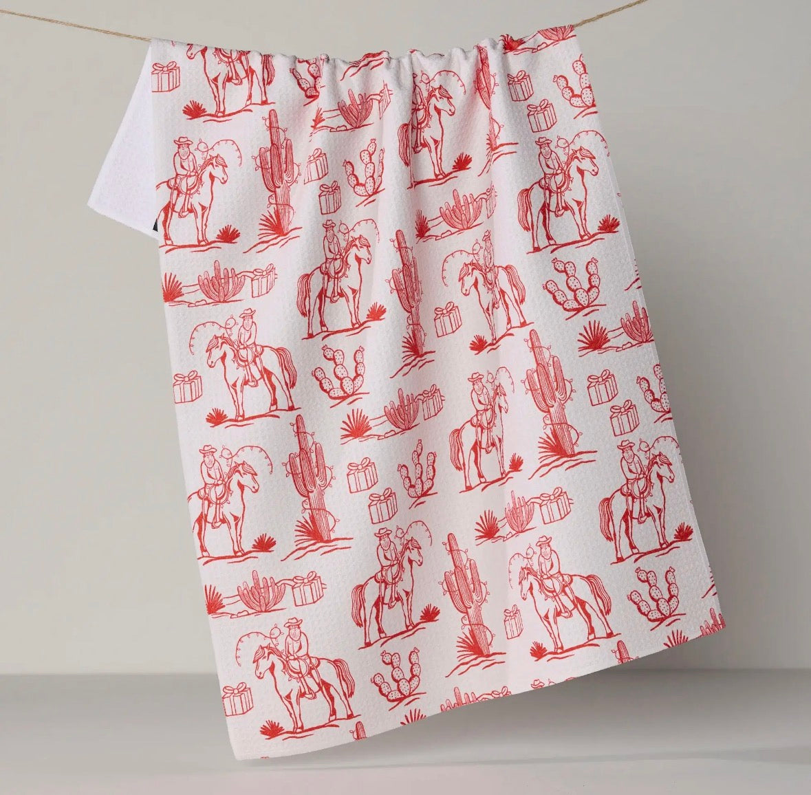 'Cowboy Claus' Geometry Towel