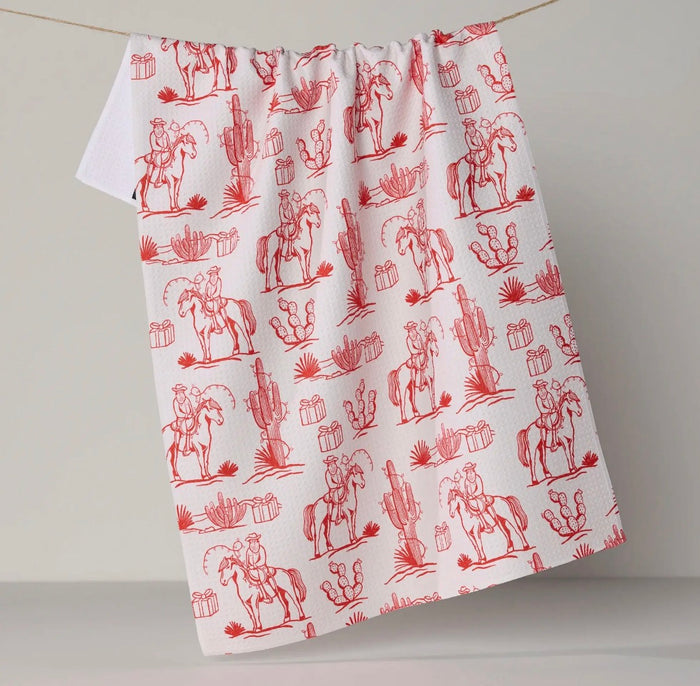'Cowboy Claus' Geometry Towel