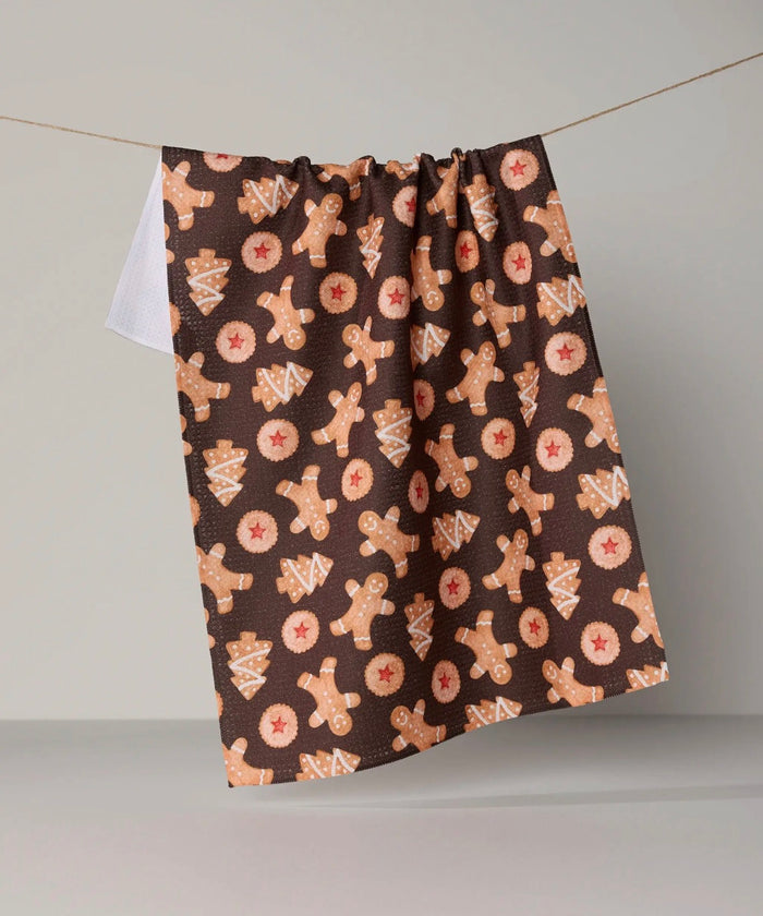 'Holiday Cookies' Geometry Tea Towel