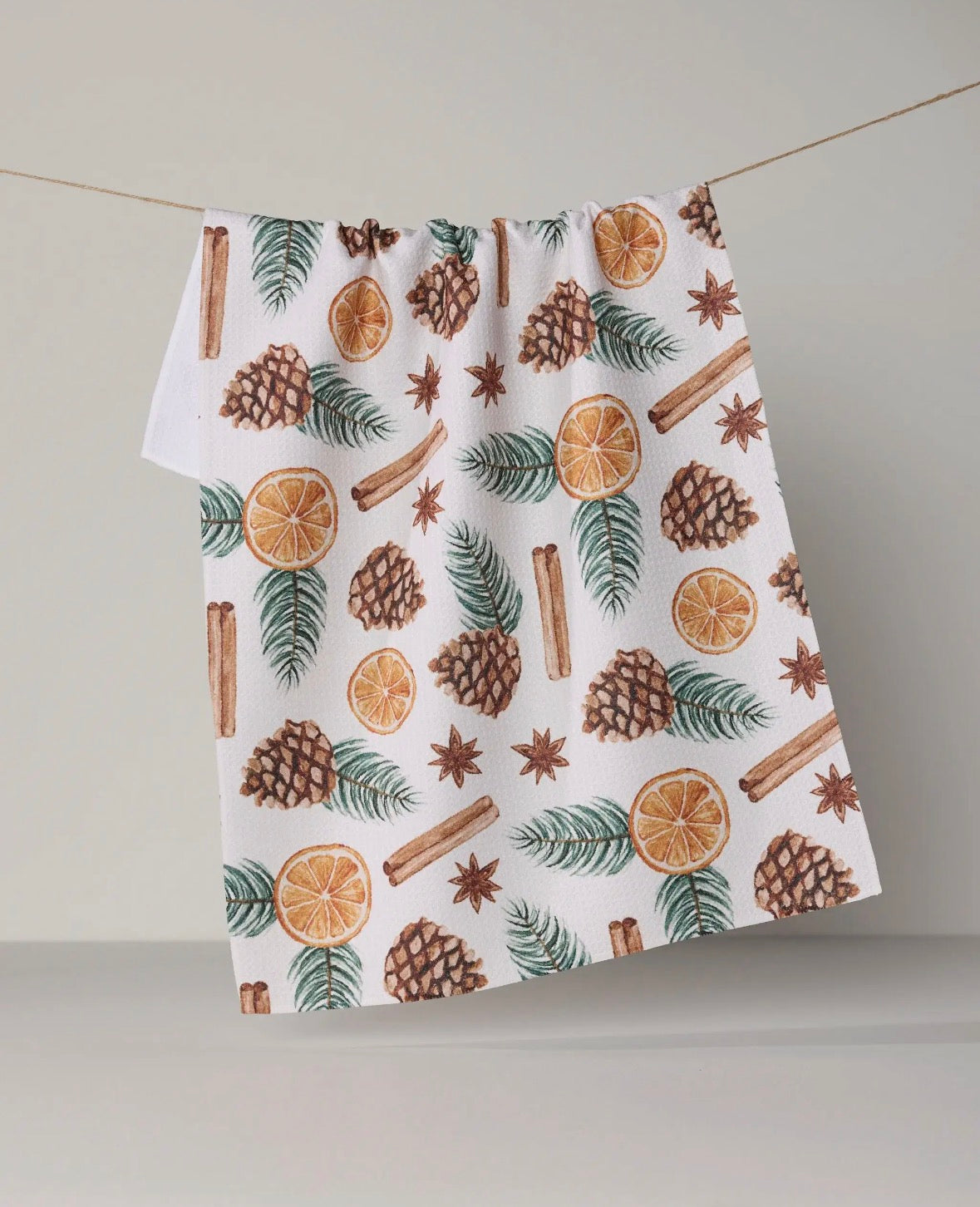 'Simmer Pot' Geometry Tea Towel