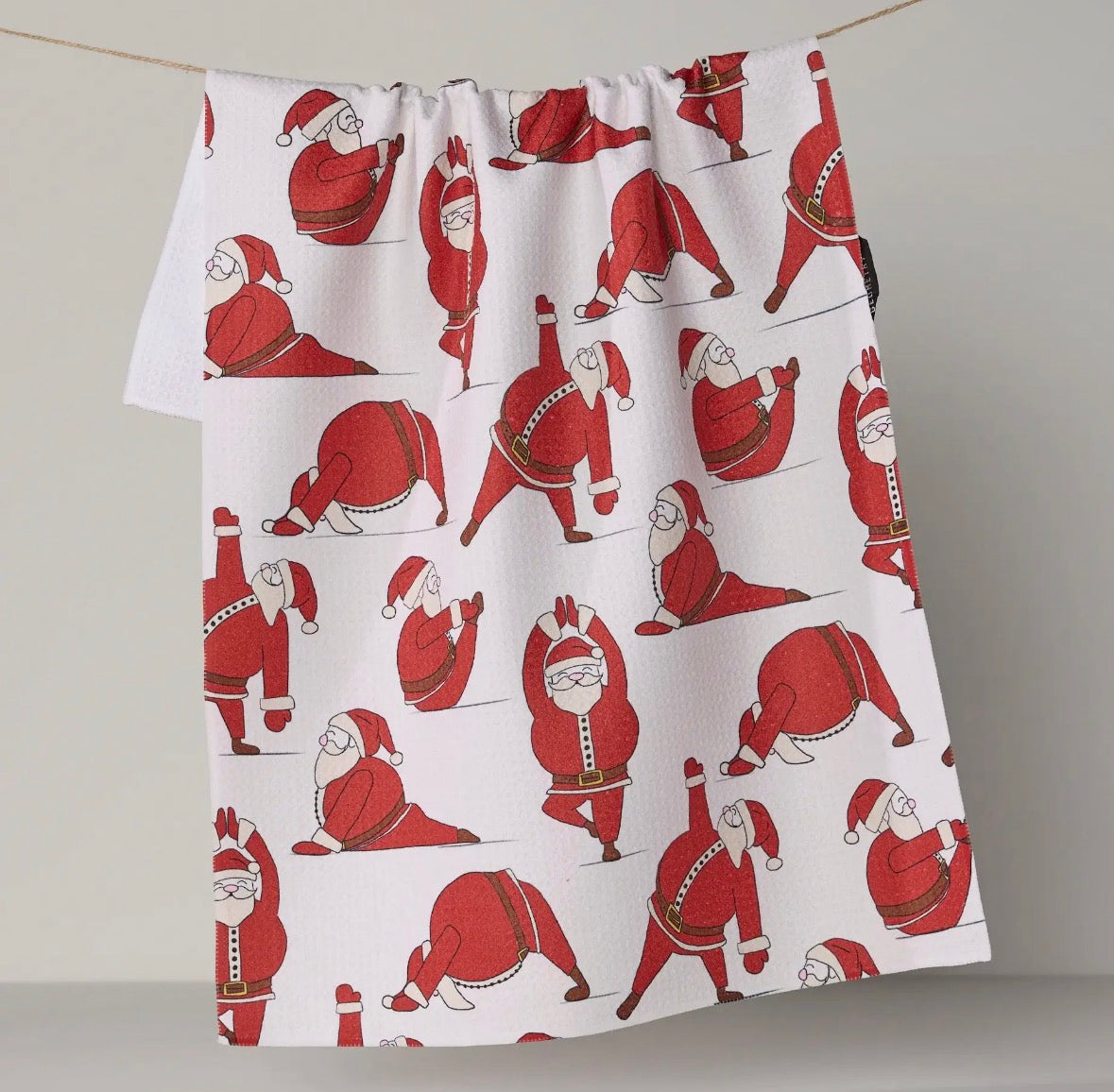 'Stretchy Santy' Geometry Towel