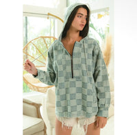 Preorder: Checkered Half Zip