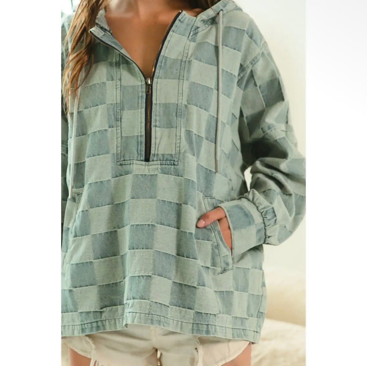 Preorder: Checkered Half Zip