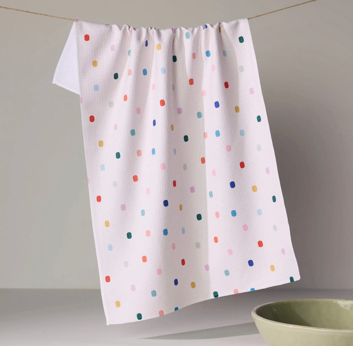 'Tile Shuffle' Geometry Tea Towel