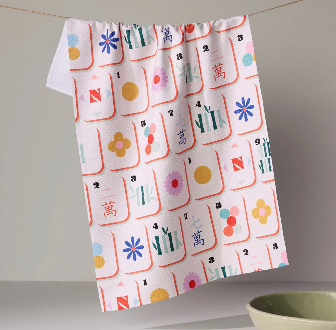'Tile Toss' Geometry Towel