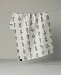 'Evergreen Sketches' Geometry Tea Towel