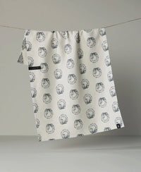'Evergreen Sketches' Geometry Tea Towel