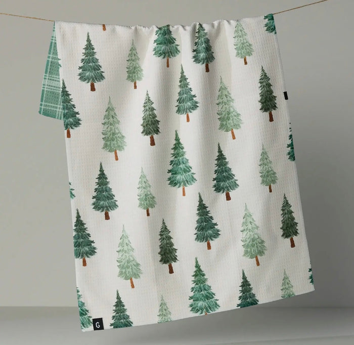 'Pine Grove Luxe' Geometry Tea Towel