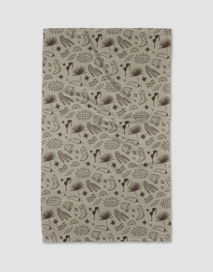 'Bonfire Nights' Geometry Tea Towel
