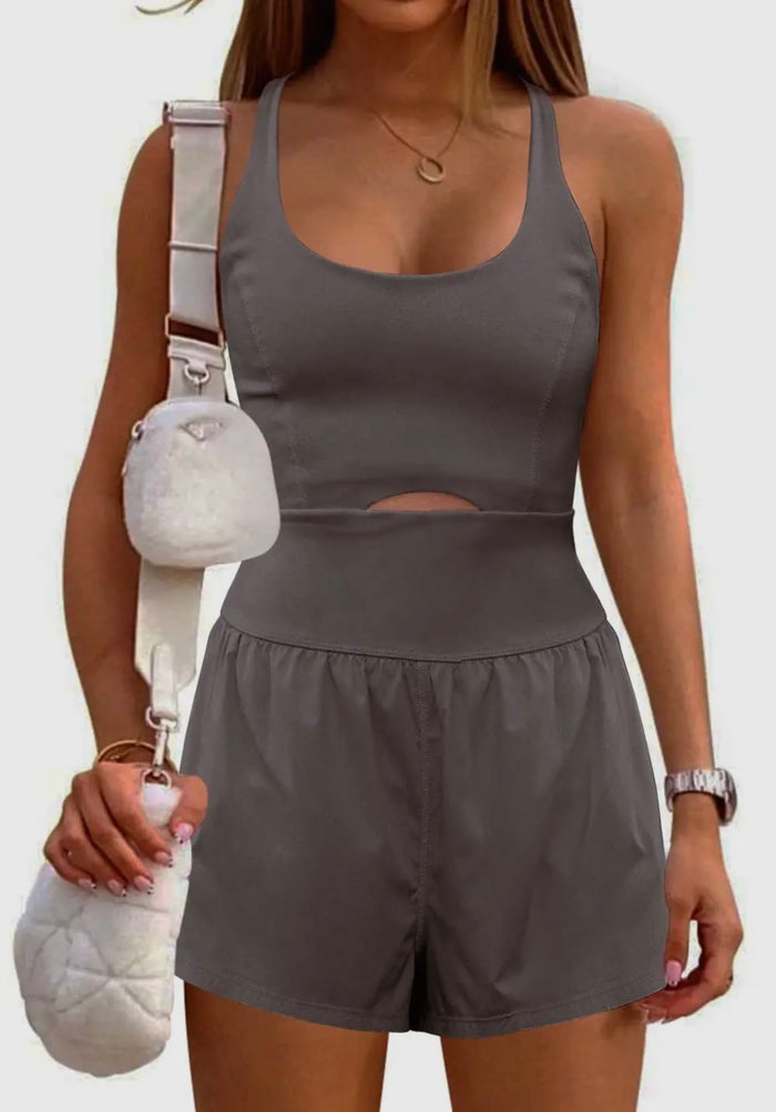 Plum Cutout Romper