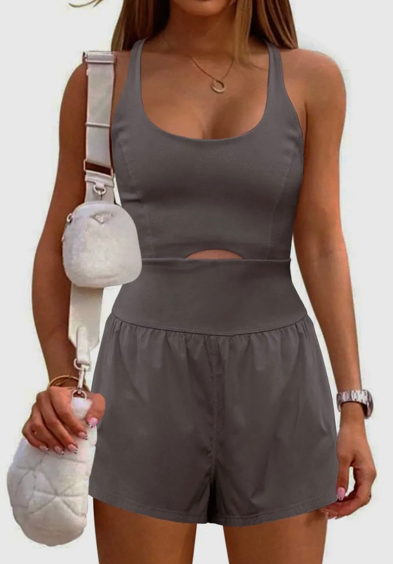 Plum Cutout Romper