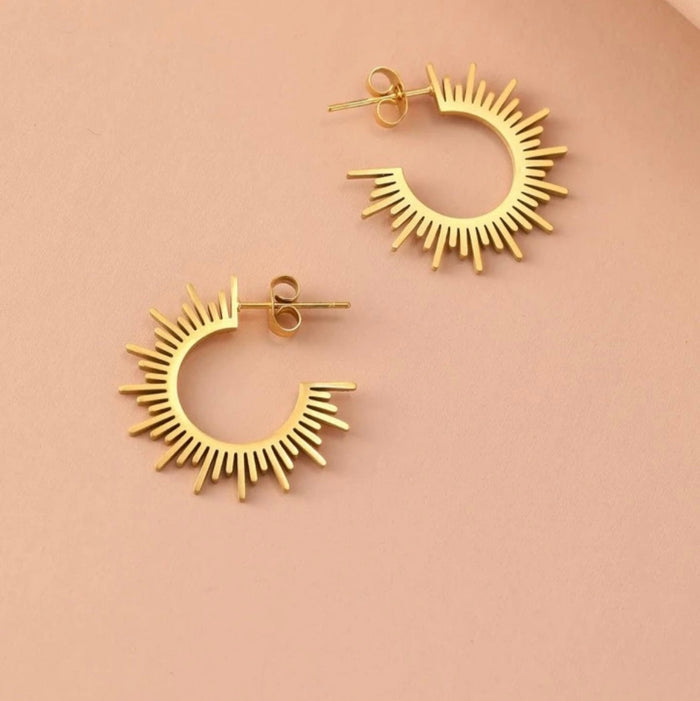 Sunburst Hoops Gold