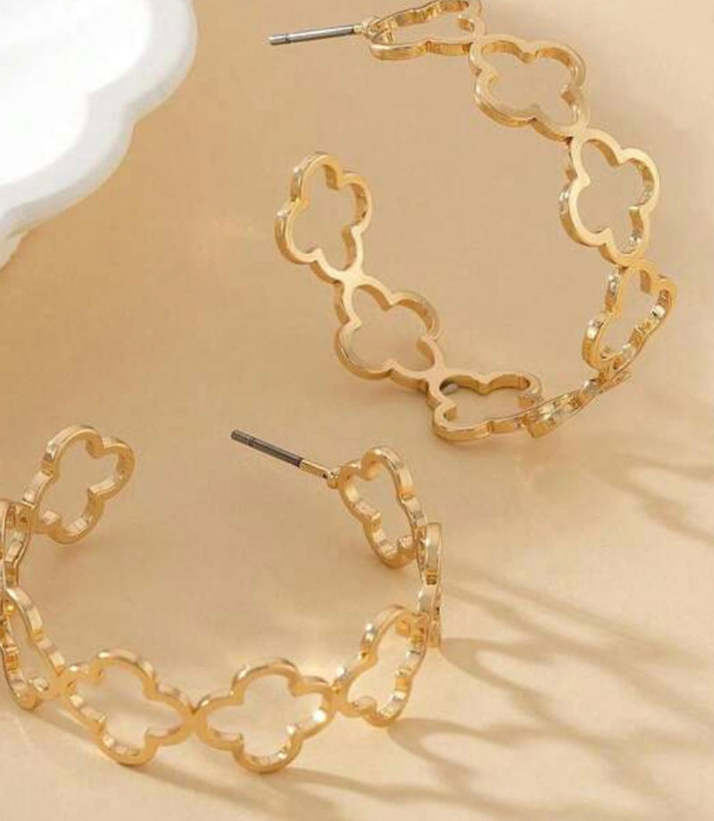 Golden Clover Hoops