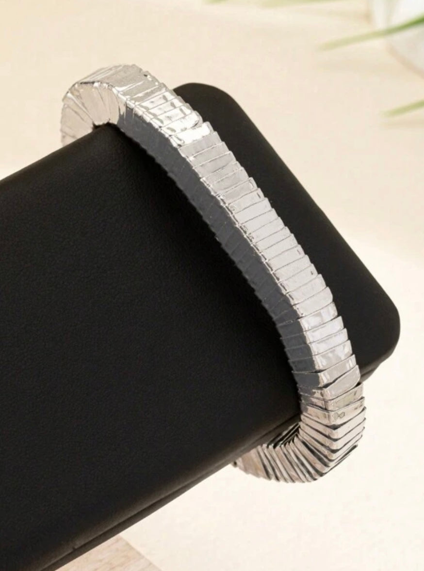 'Jenny' Square Silver Bracelet