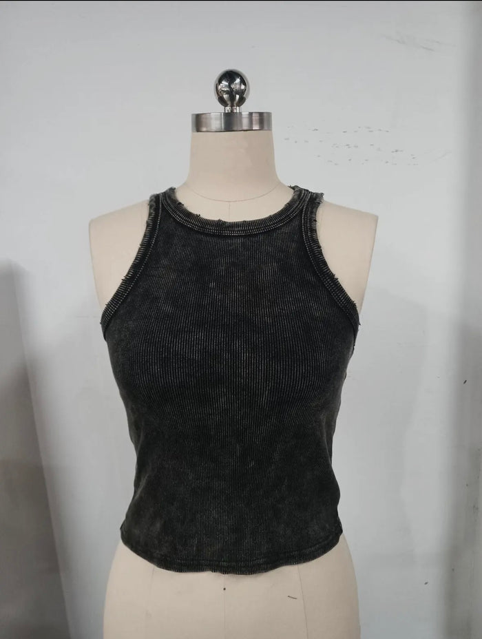 Black Distressed Wash Tank