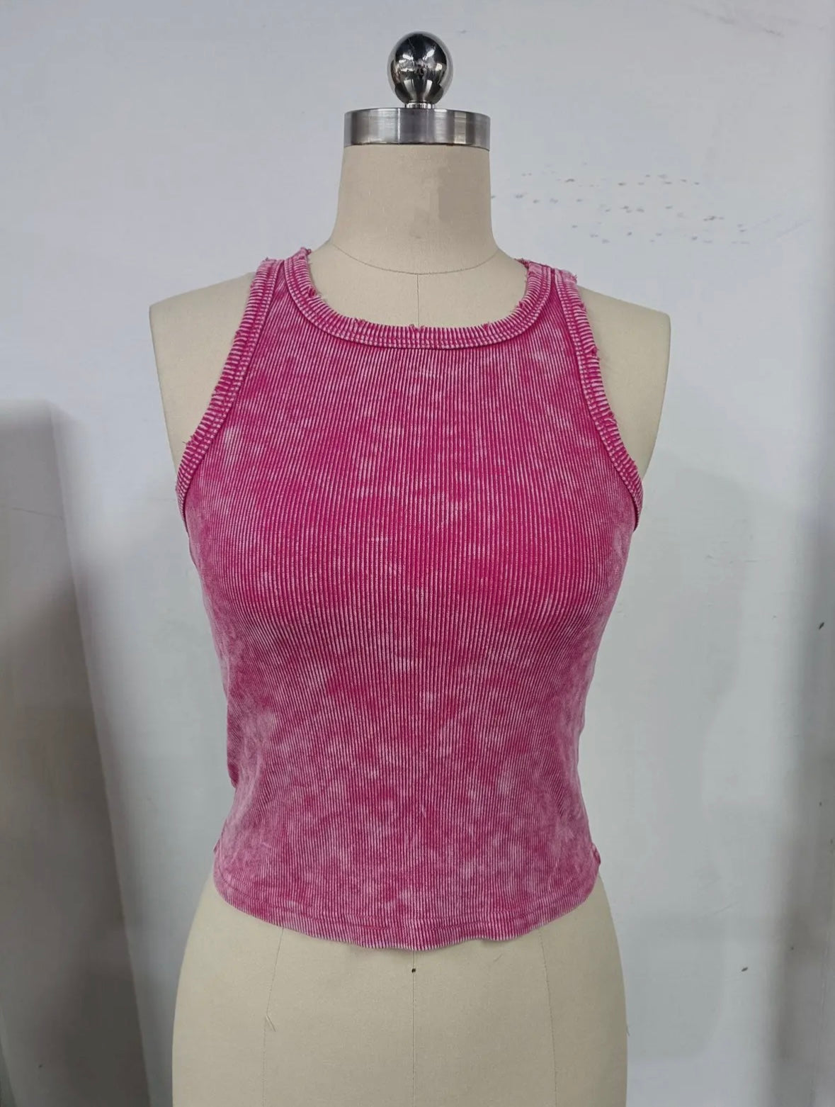 Pink Distressed Wash Tank