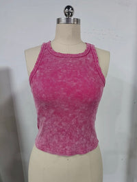 Pink Distressed Wash Tank