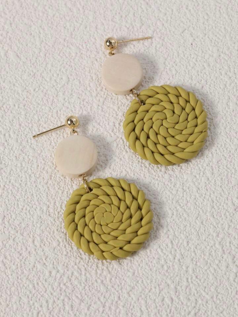 Mustard Clay earrings