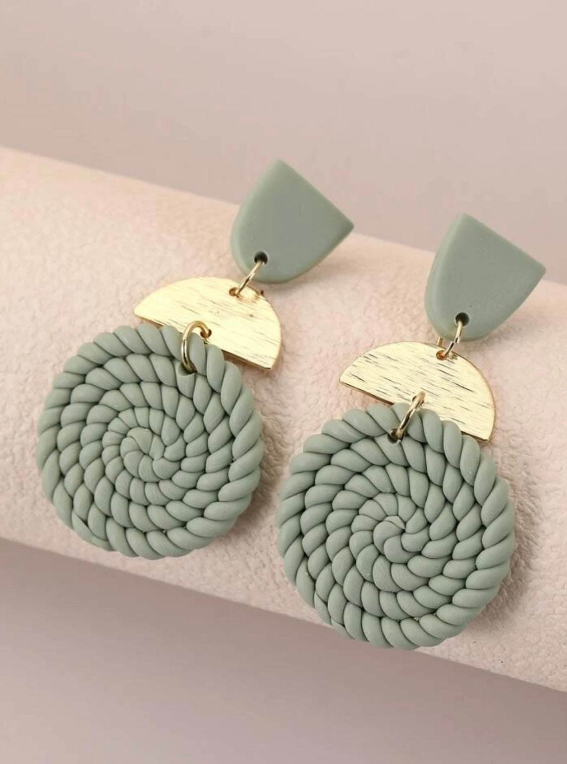 Green Clay earrings