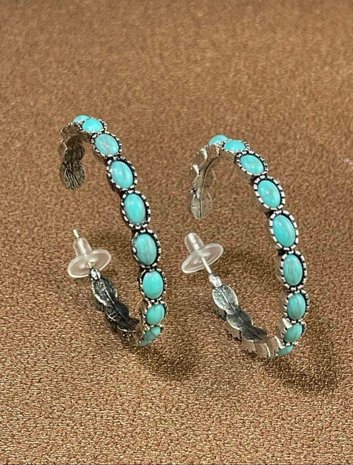 Turquoise Hoop earrings