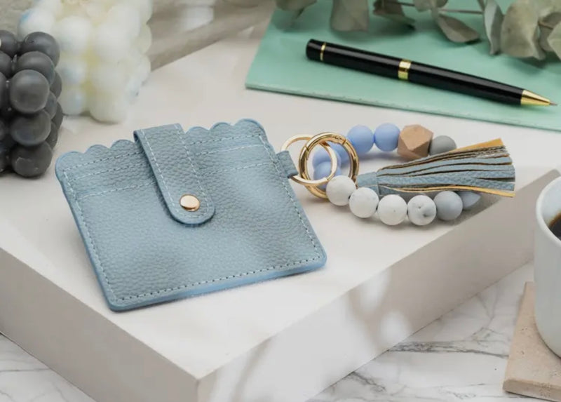 light blue Keychain Wallet