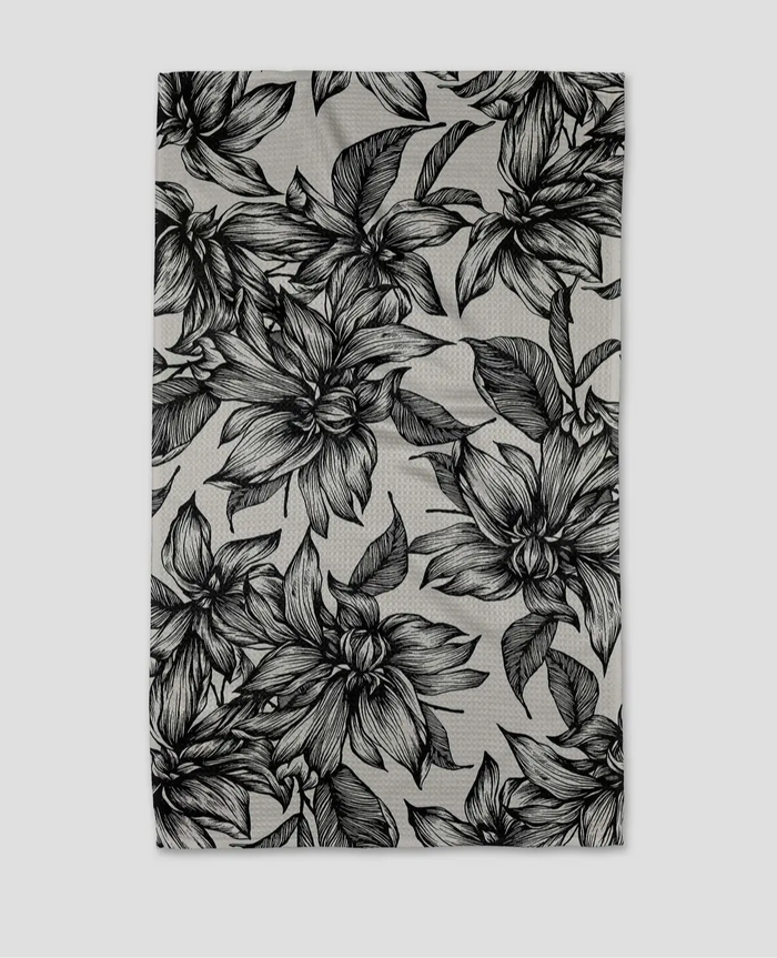'Neutral Palms' Geometry Tea Towel