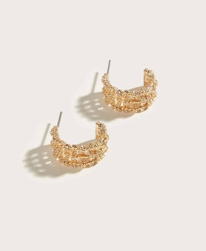 'Golden Bloom' Hoops
