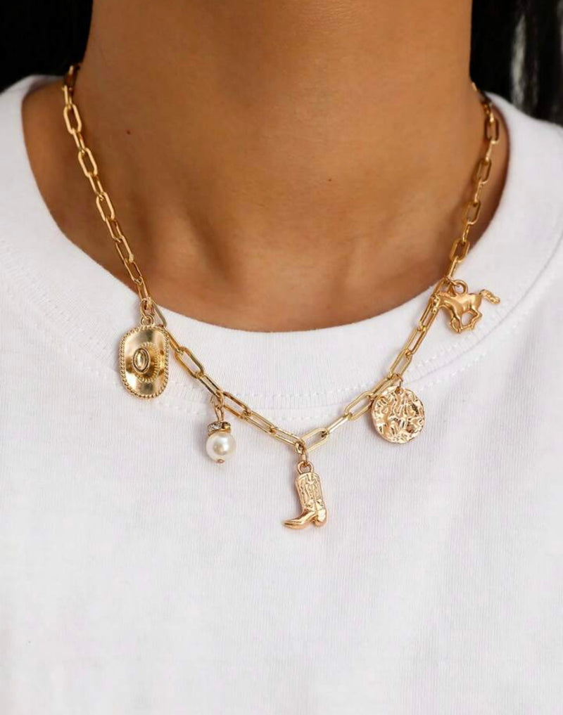 Charm necklace (gold)