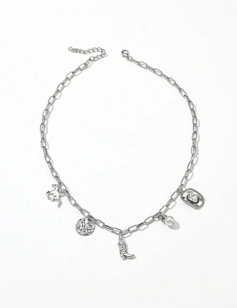 Charm necklace (silver)