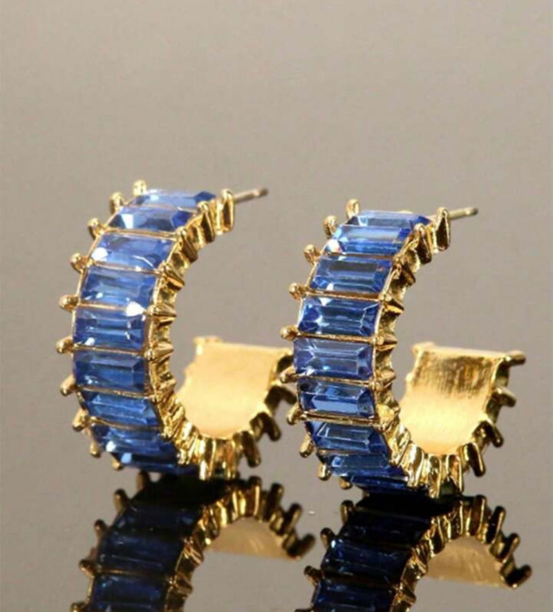 Blue and Gold earrings