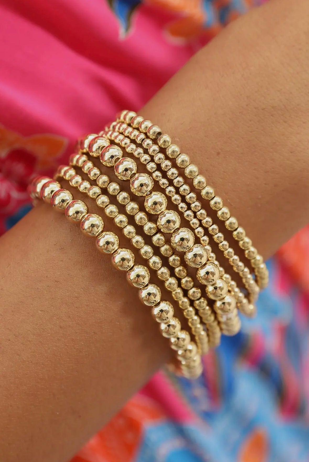 Beaded Bracelet set (gold)