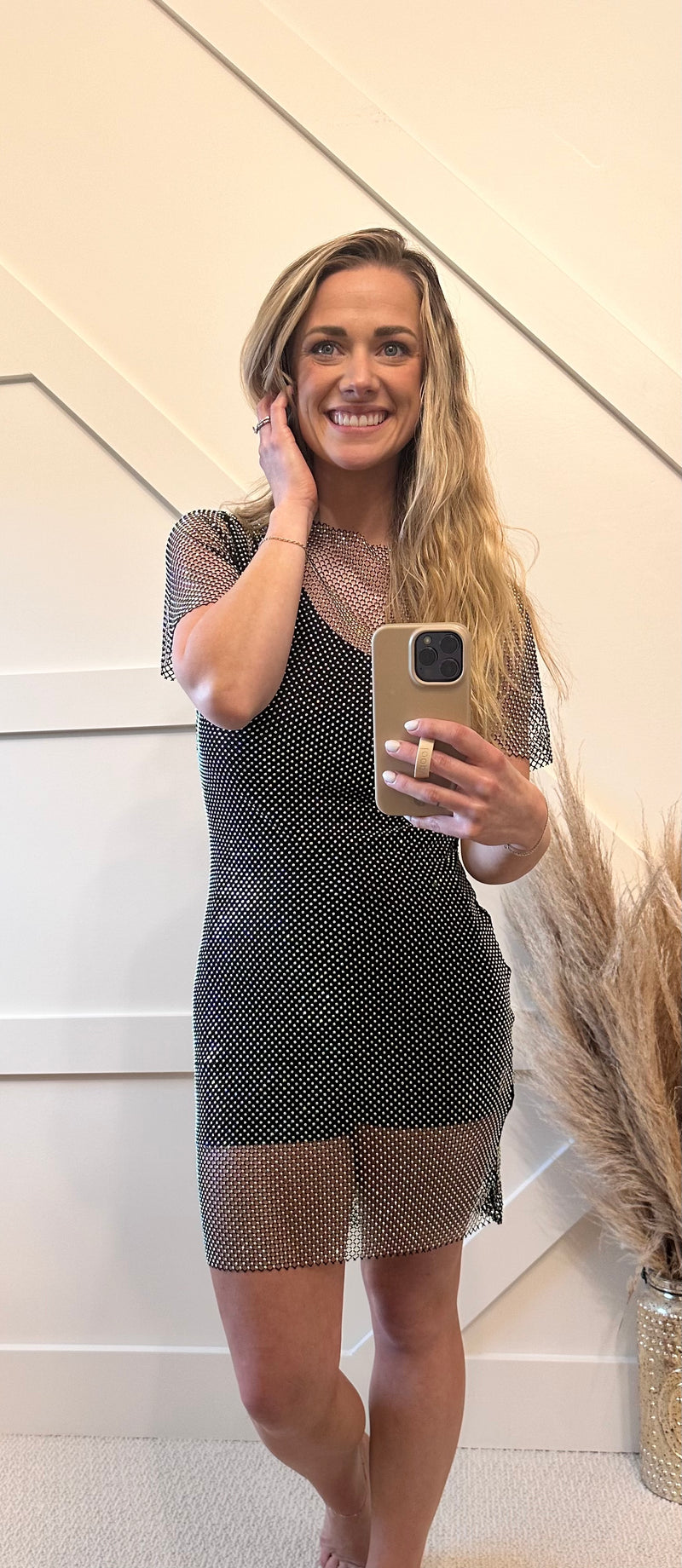 Fishnet Rhinestone Dress