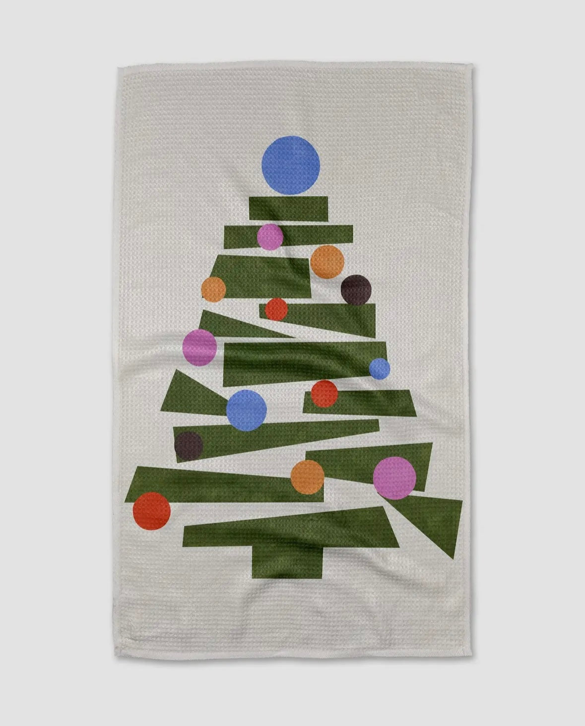 'Modern Festive Tree' Geometry Tea Towel