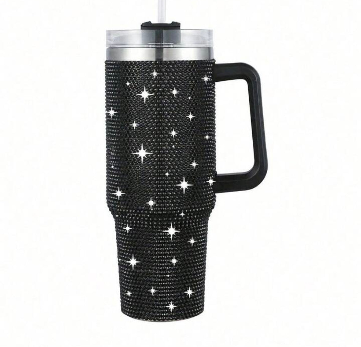 Black Sparkle Water Bottle