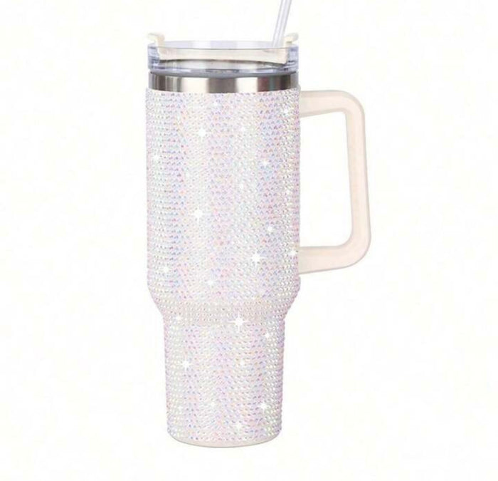 White Sparkle Water Bottle