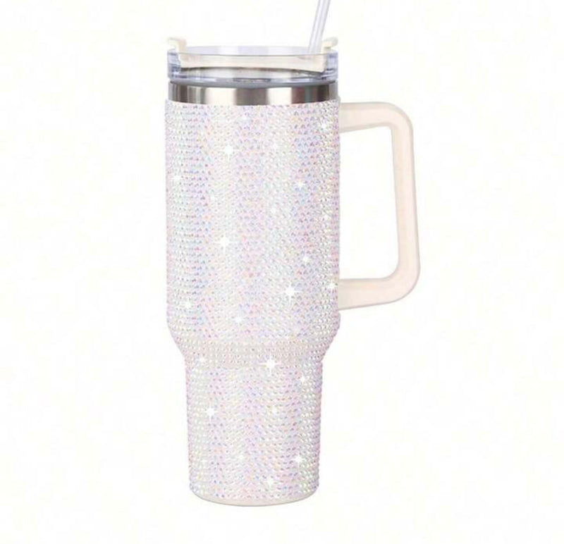 White Sparkle Water Bottle