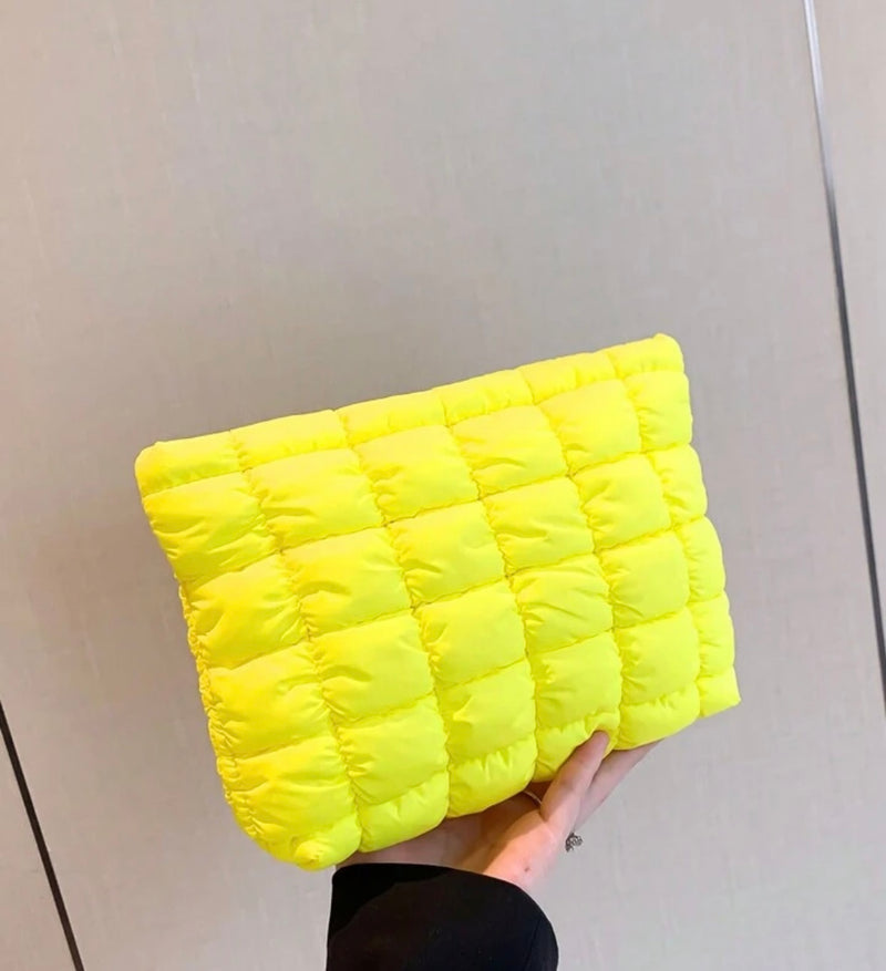 Yellow makeup bag